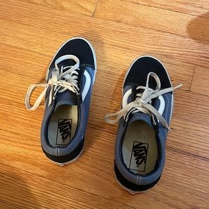 Black and Blue gently used Vans, size 6.5